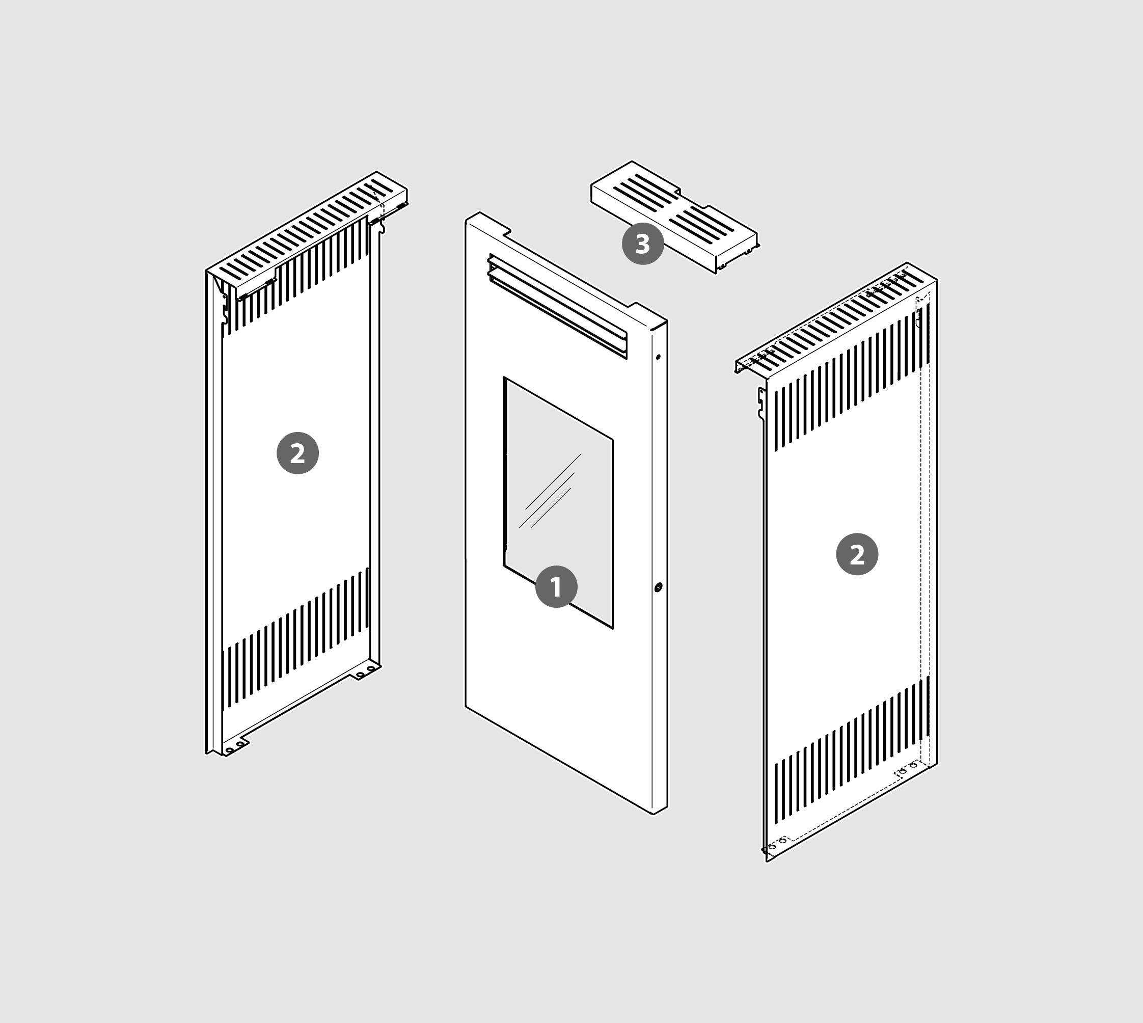 Vue éclatée Kit Habillage RAFALE XW (acier verni) noir - 2060909700
