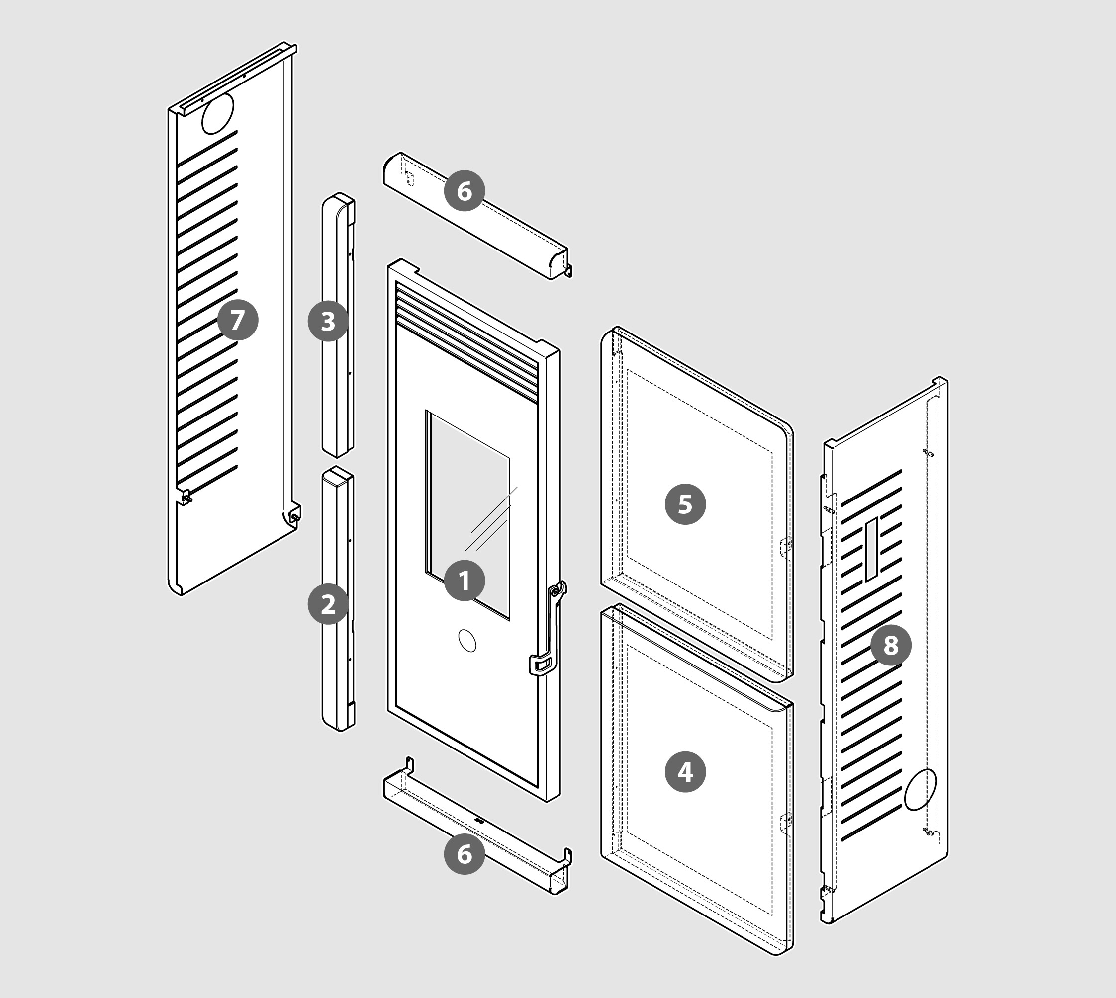 Vue éclatée Kit Habillage HOTH stéatite - 2061913672