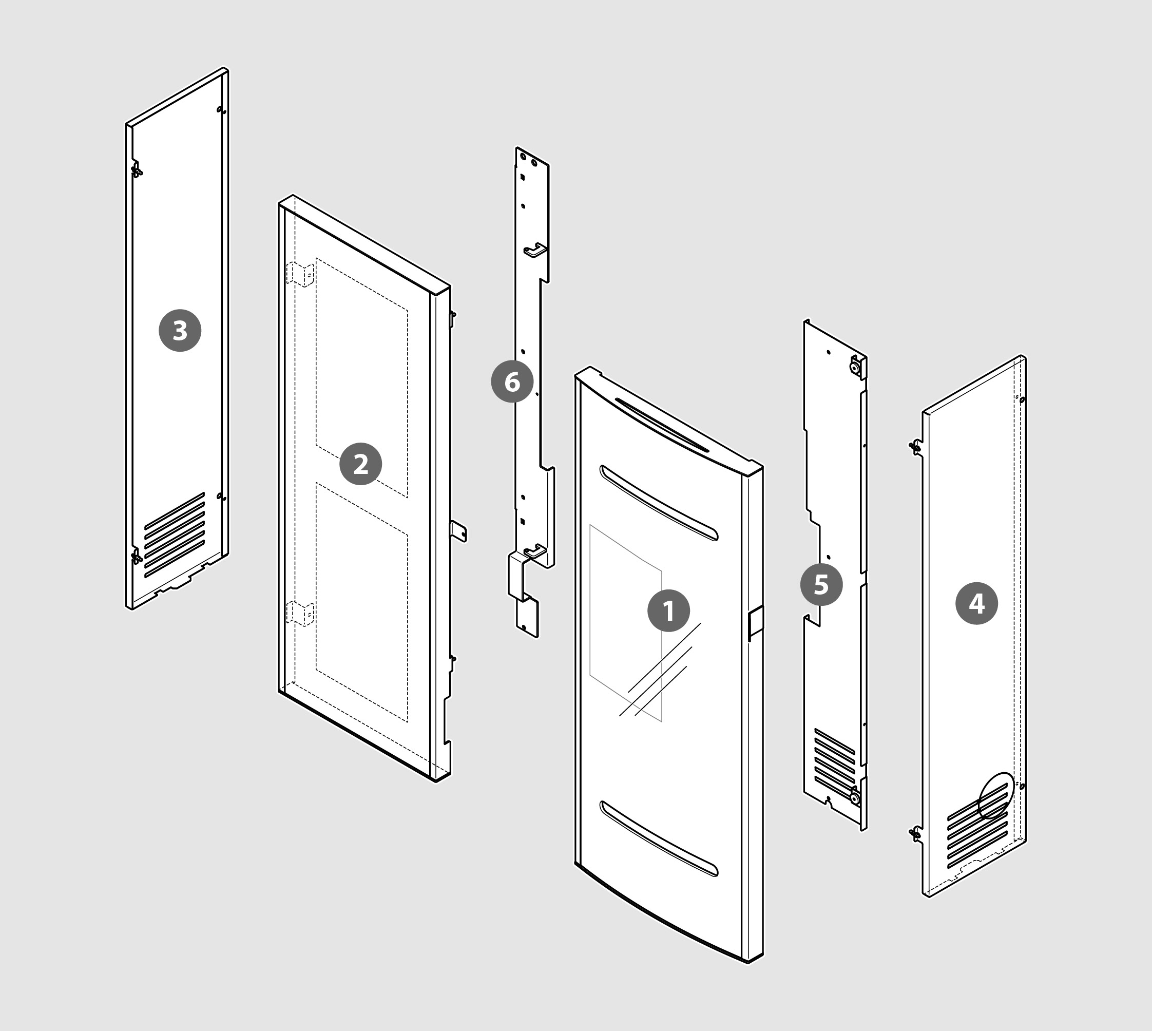 Vue éclatée Kit habillage ALYA (gres corten) - 2063920006
