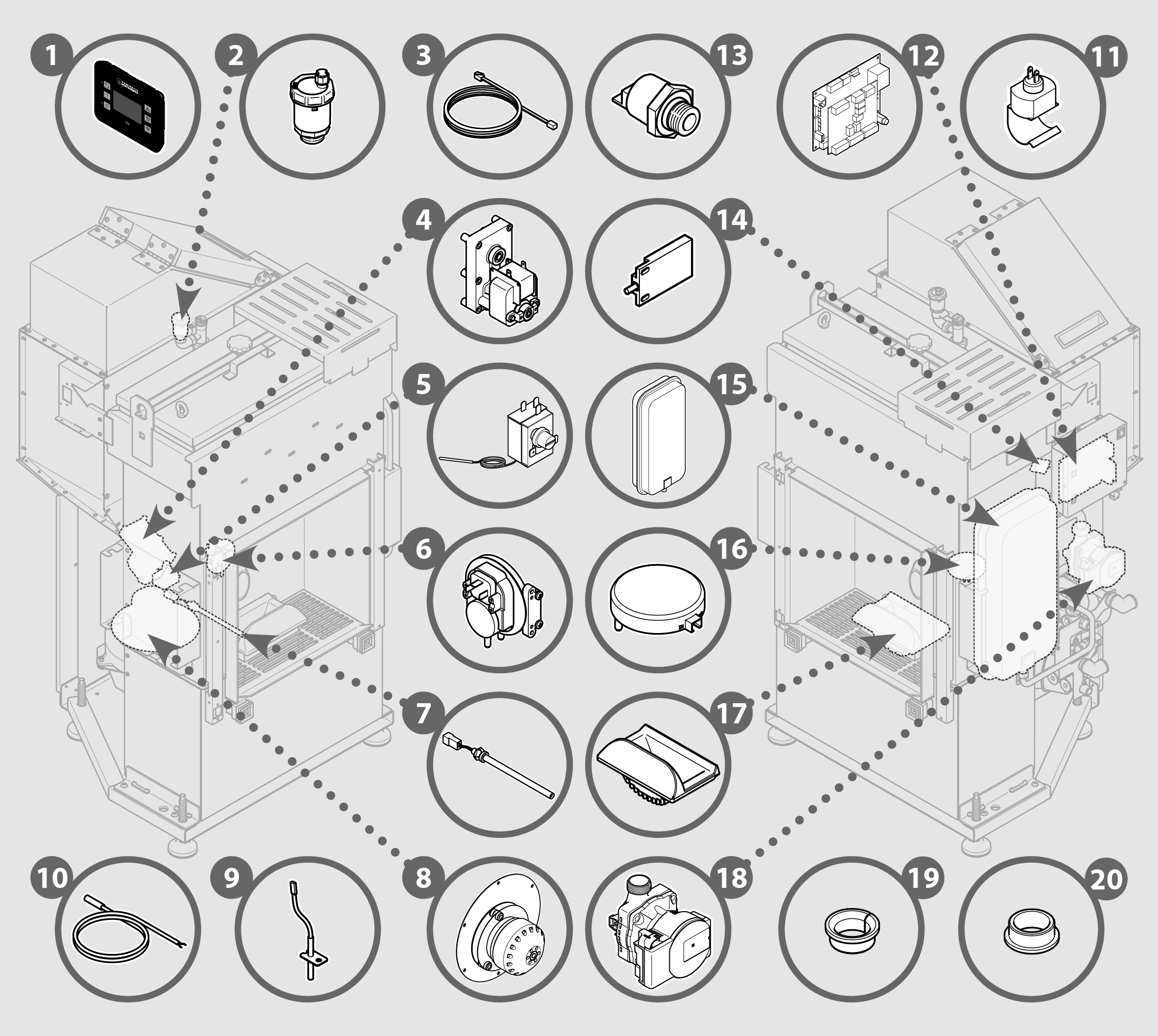 Vue éclatée MB PELLET W23 DX - 6092307600