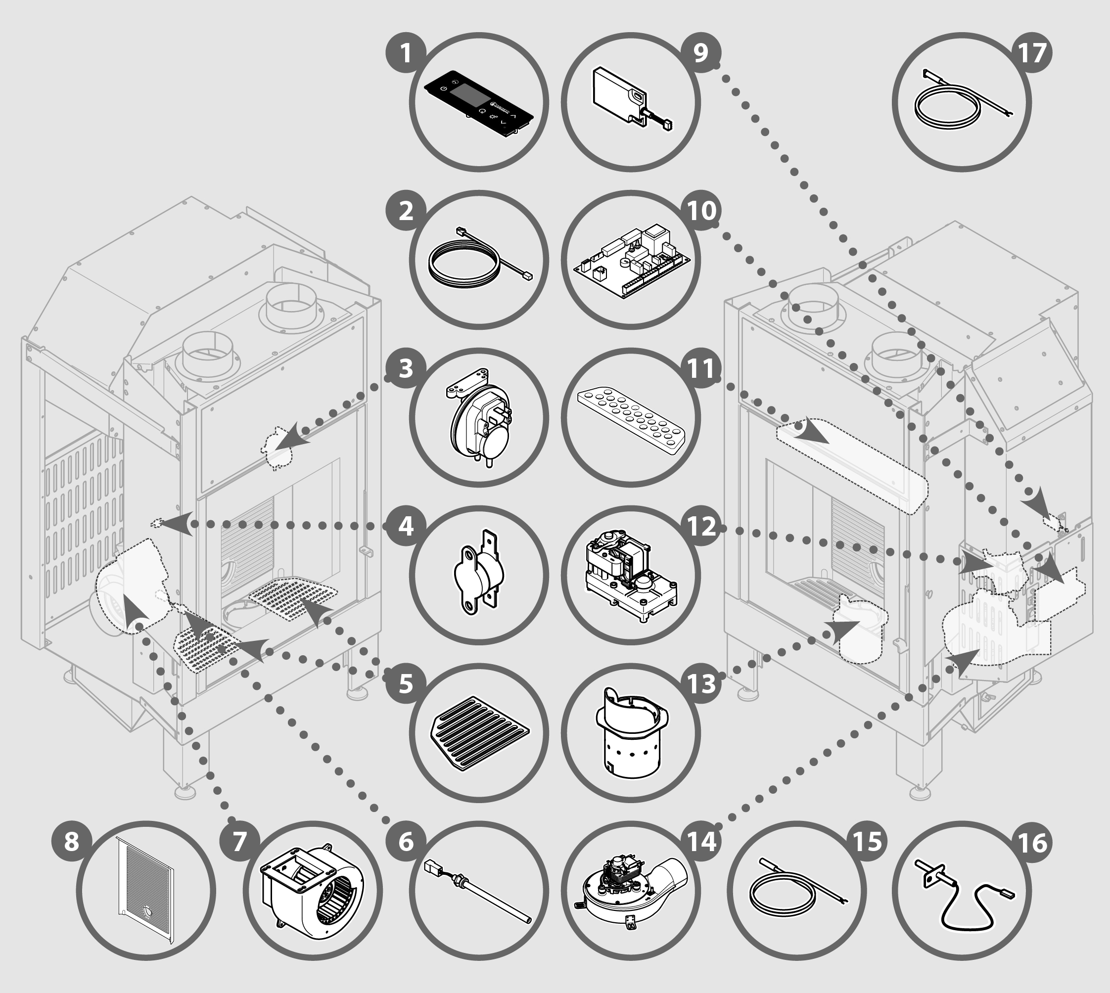 Vue éclatée MB 14S PELLET DX - 6092310700