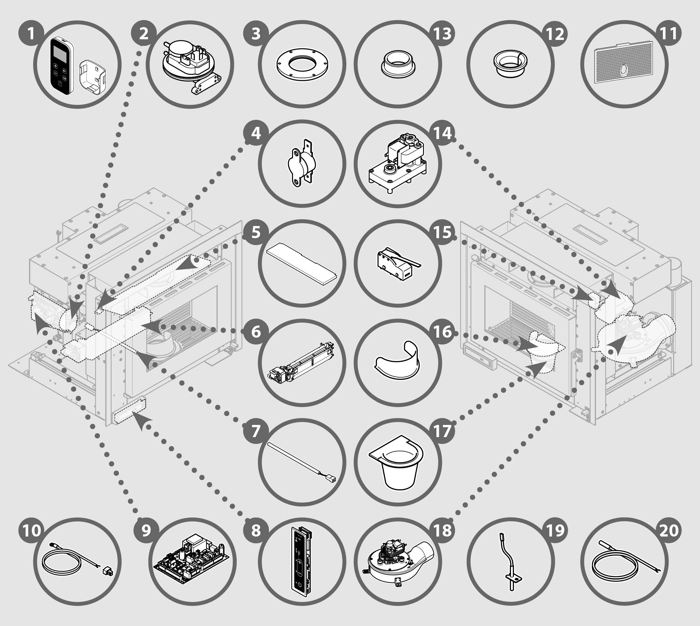 Vue éclatée INSIDE M9 - 6192310400C