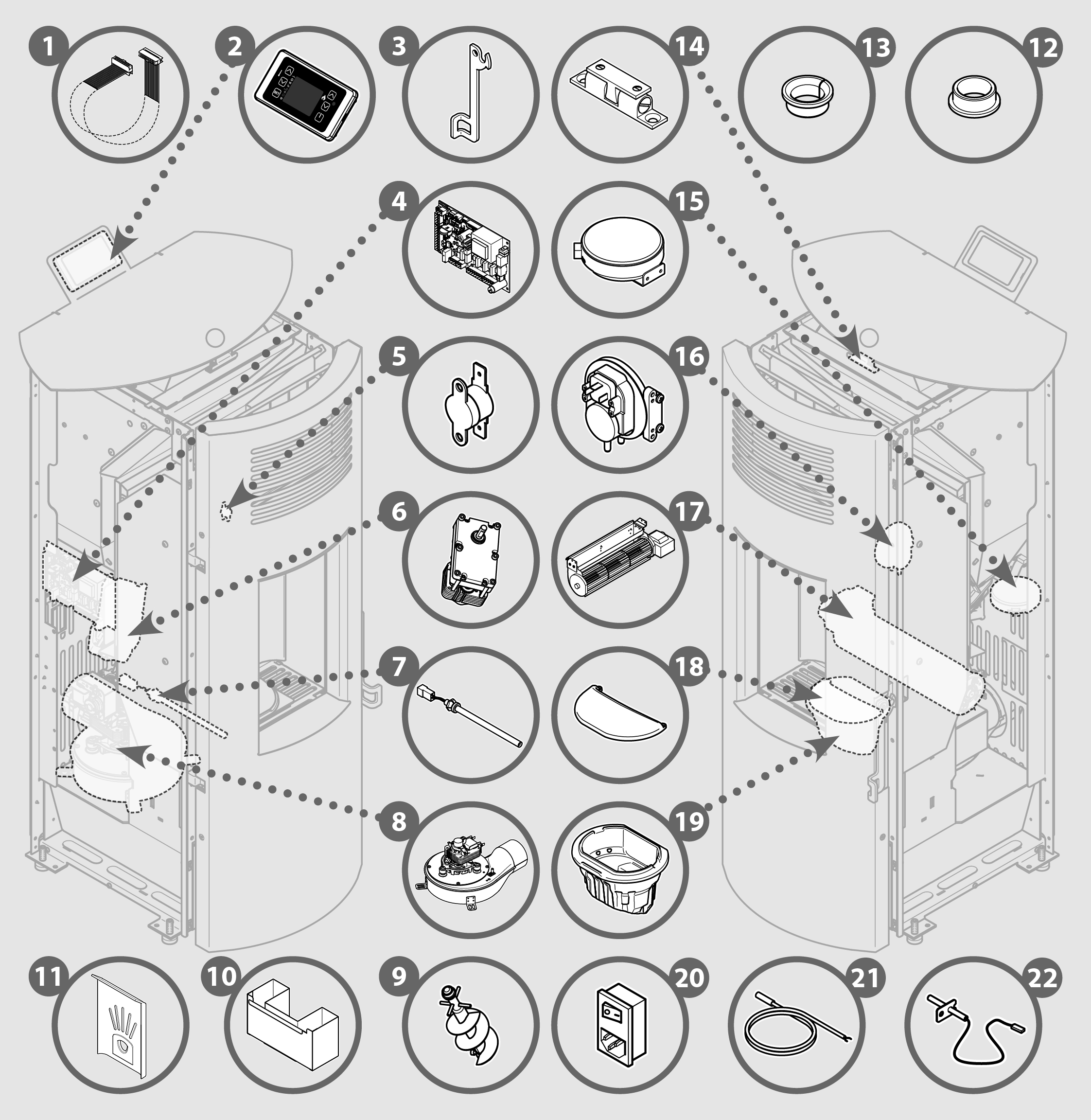 Vue éclatée BELFIORE 8 - 72410368XXC