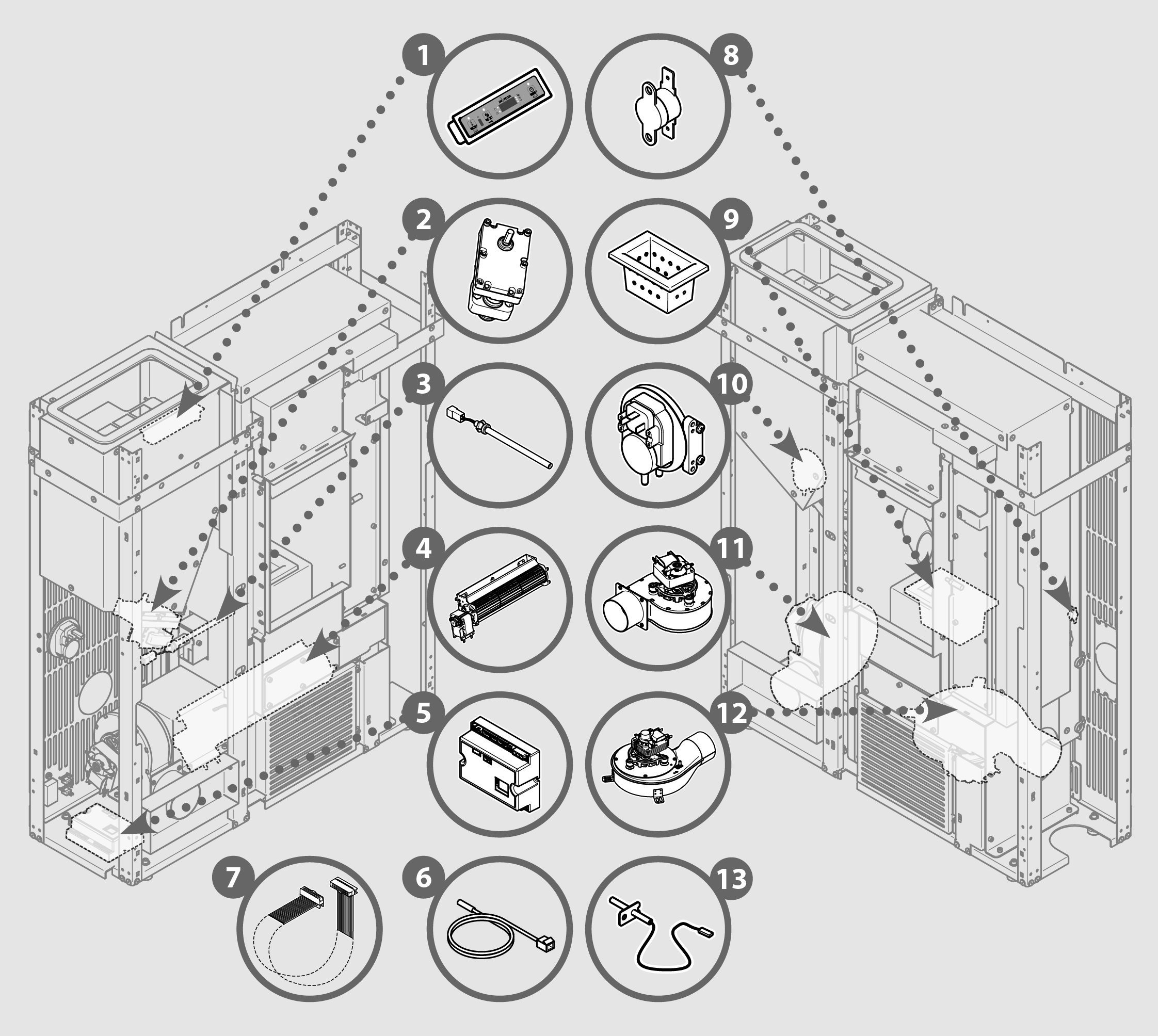 Vue éclatée DUGLIA 9 - 72410410XX