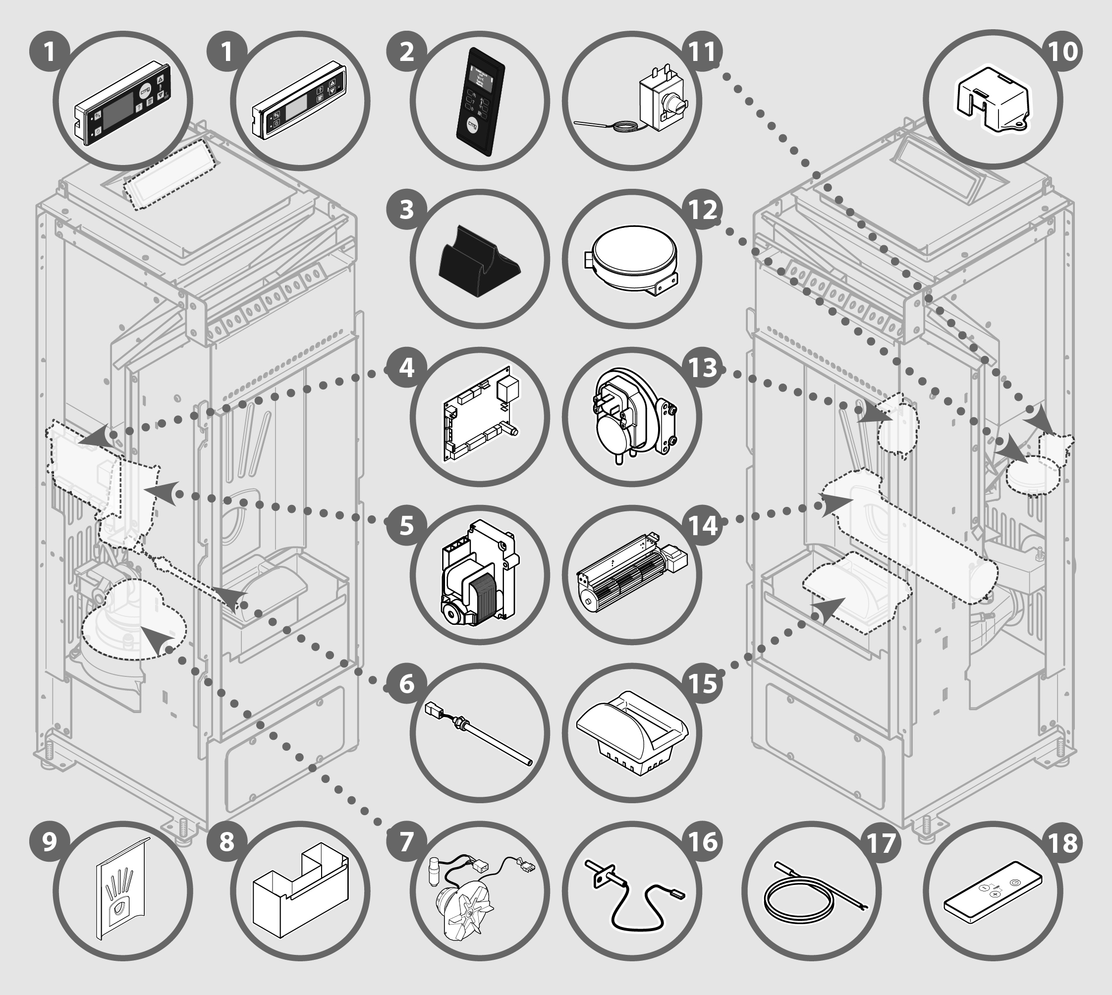 Vue éclatée LP 9UP - 7291012000C