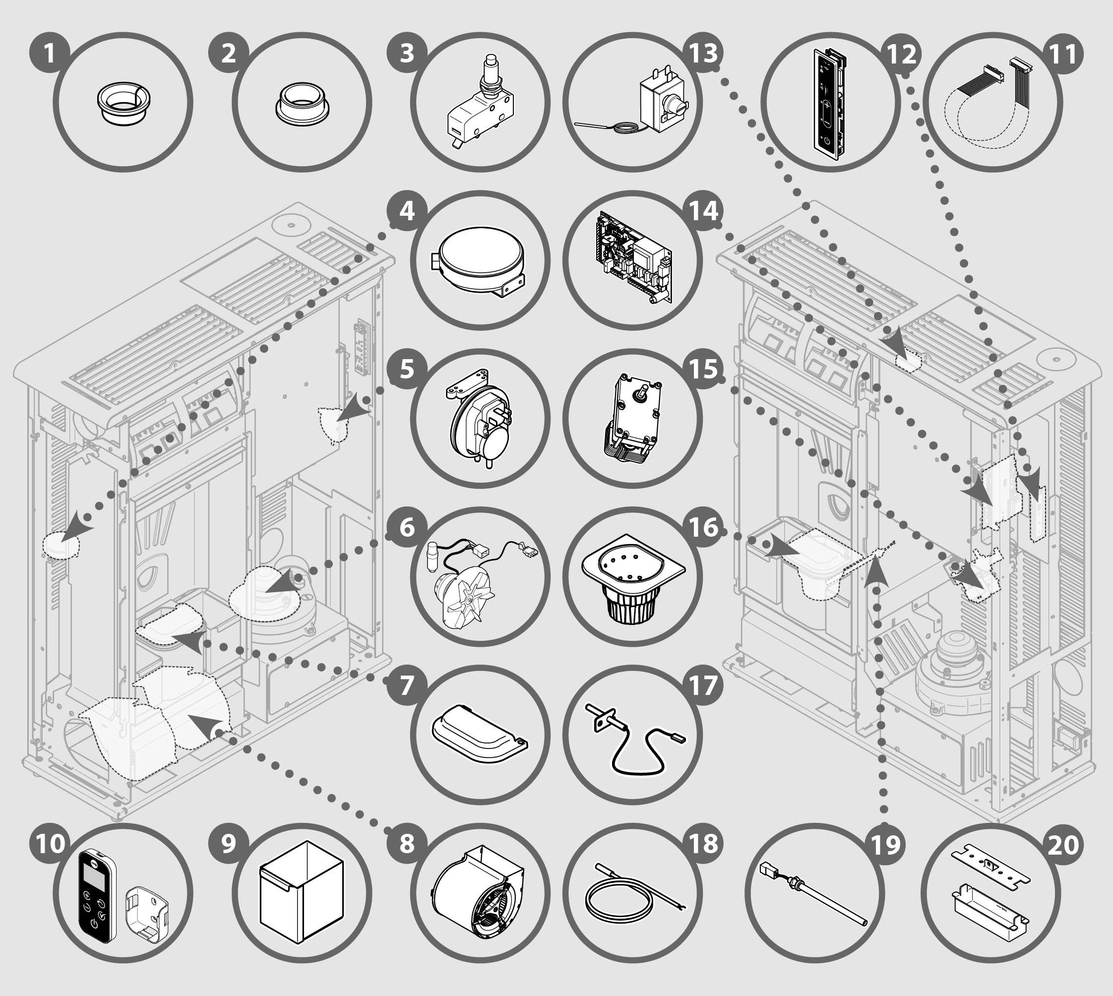 Vue éclatée AX 11UP - 7294029000C