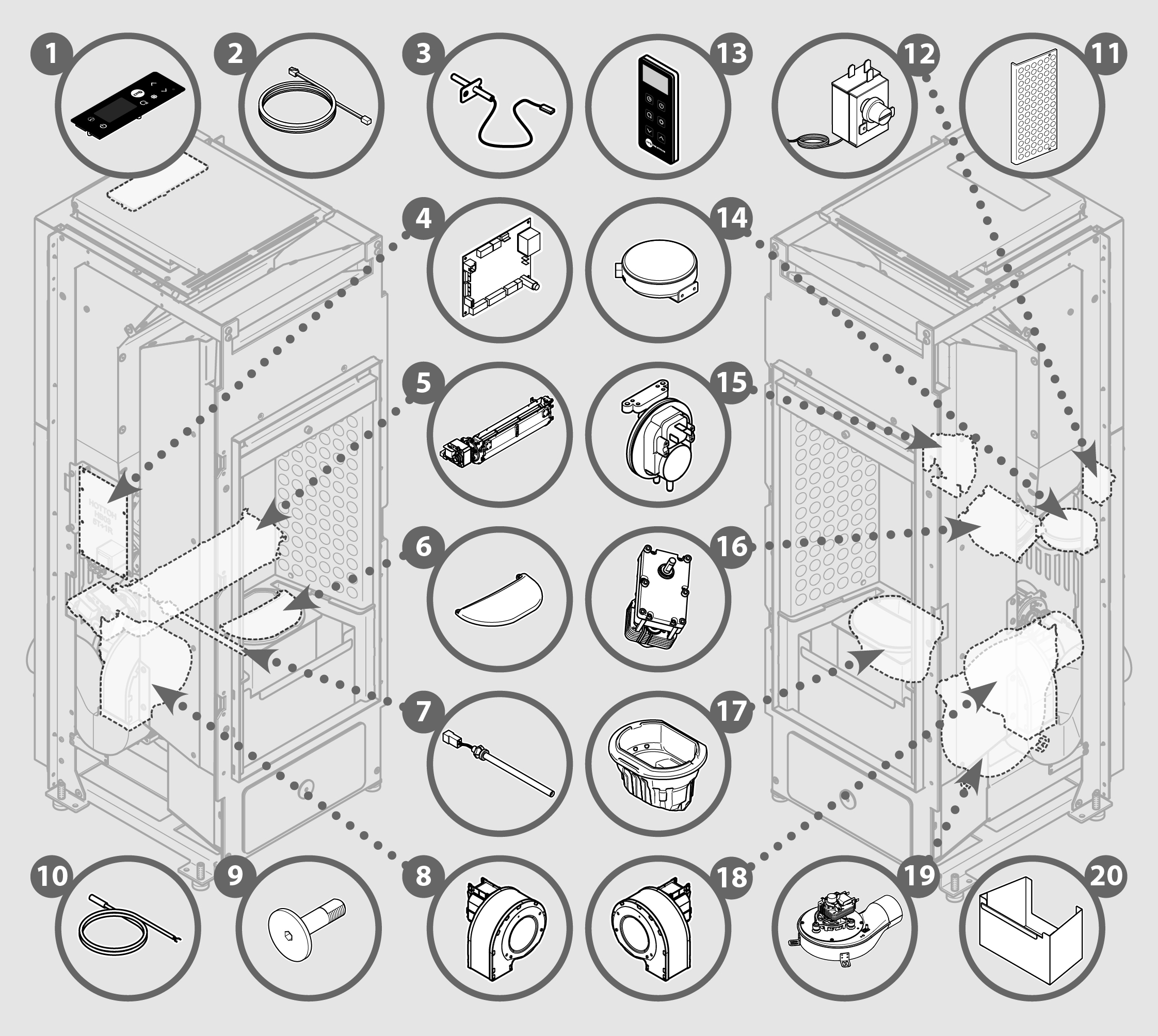 Vue éclatée THULE-2 9 - 7294035700C