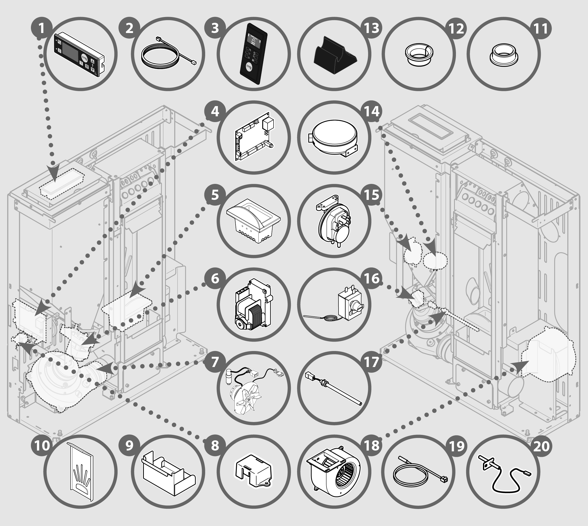 Vue éclatée LC 9N - 7294040100C