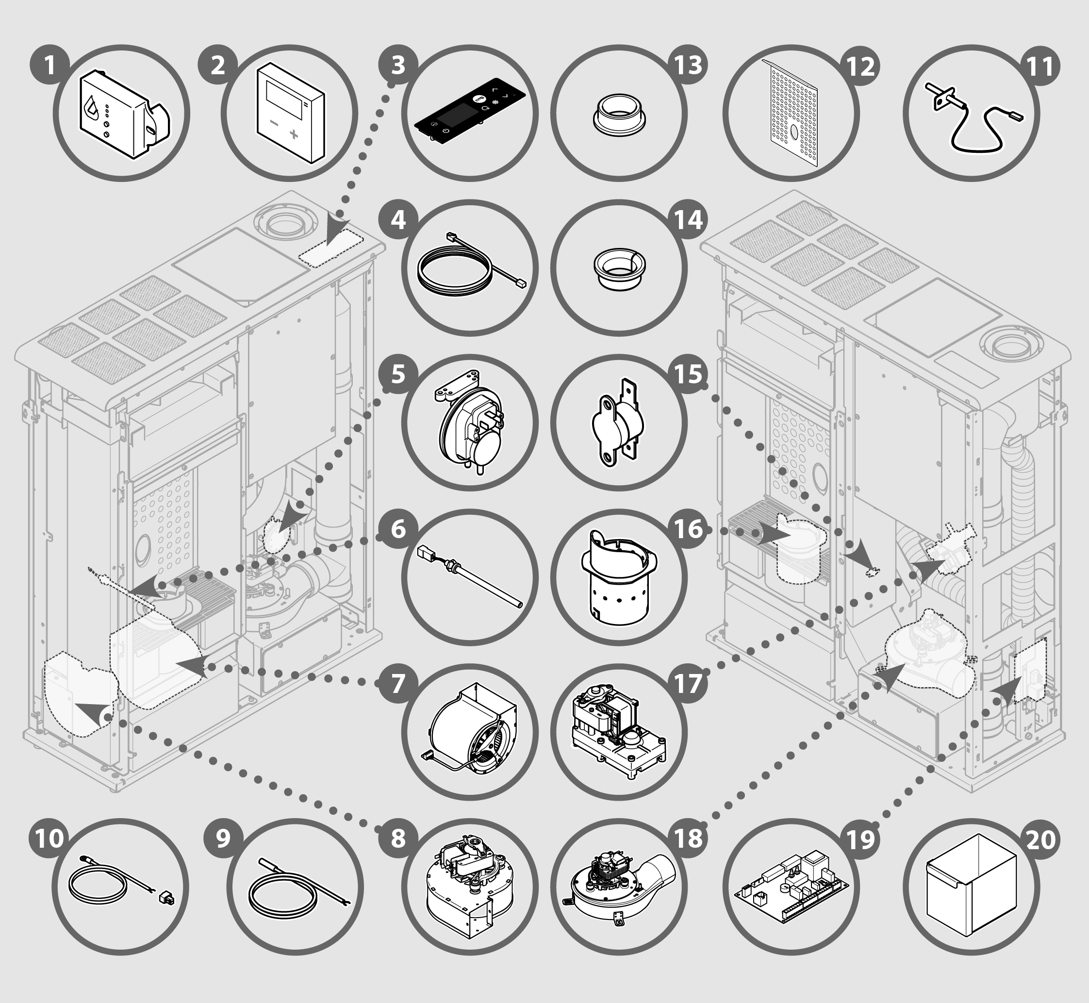 Vue éclatée AXE 12 + BeeFire - 7294048300C