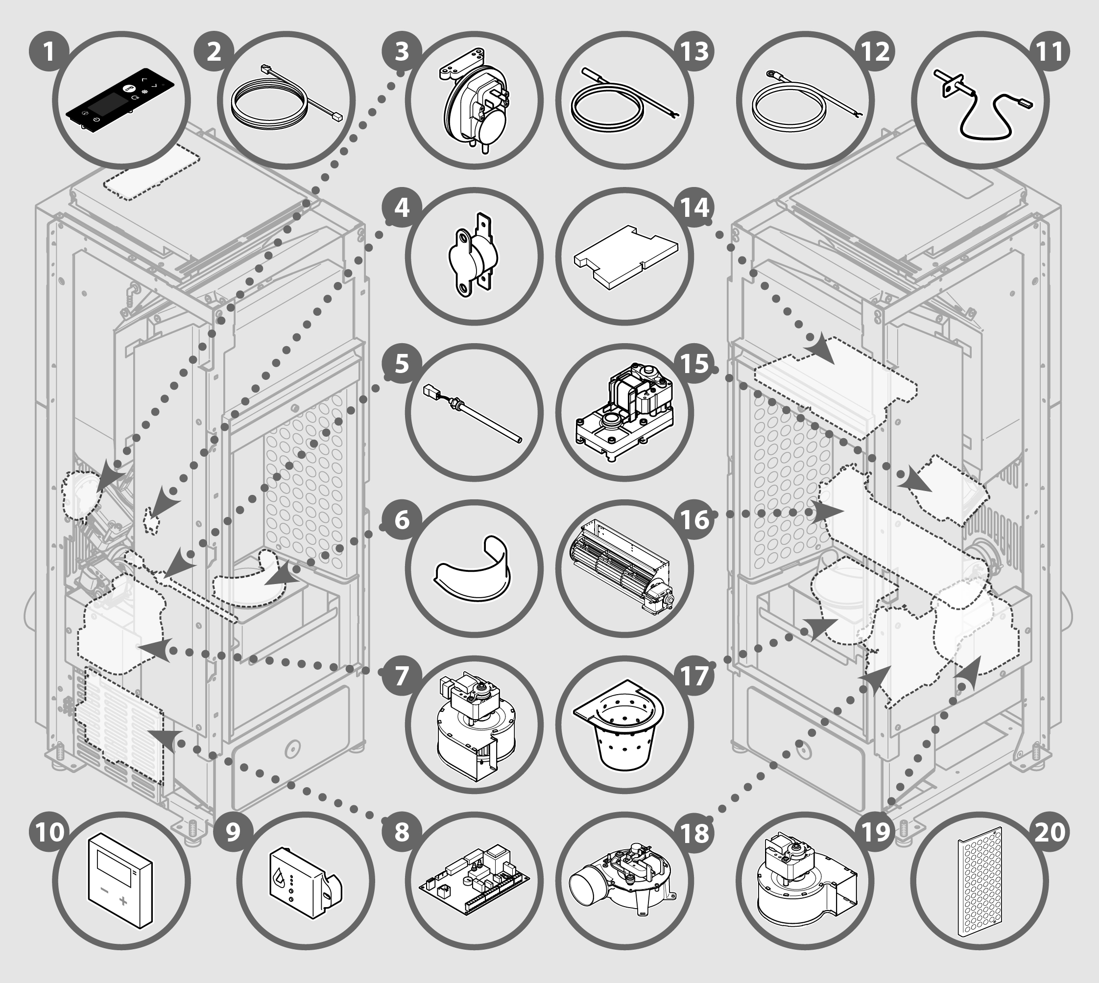 Vue éclatée TCI 9 - 7294049000C