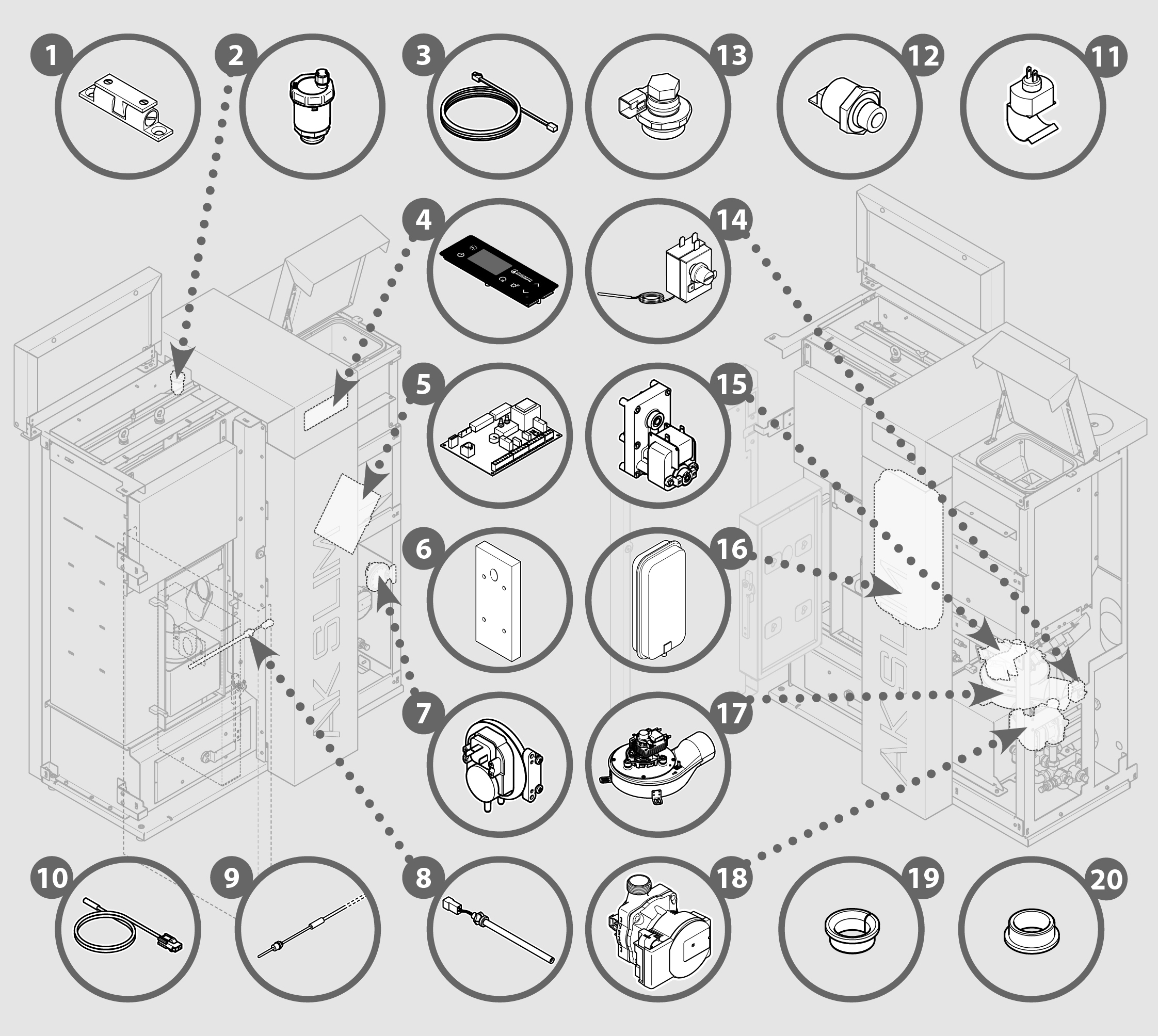 Vue éclatée AK SLIM 25 - 7295038309