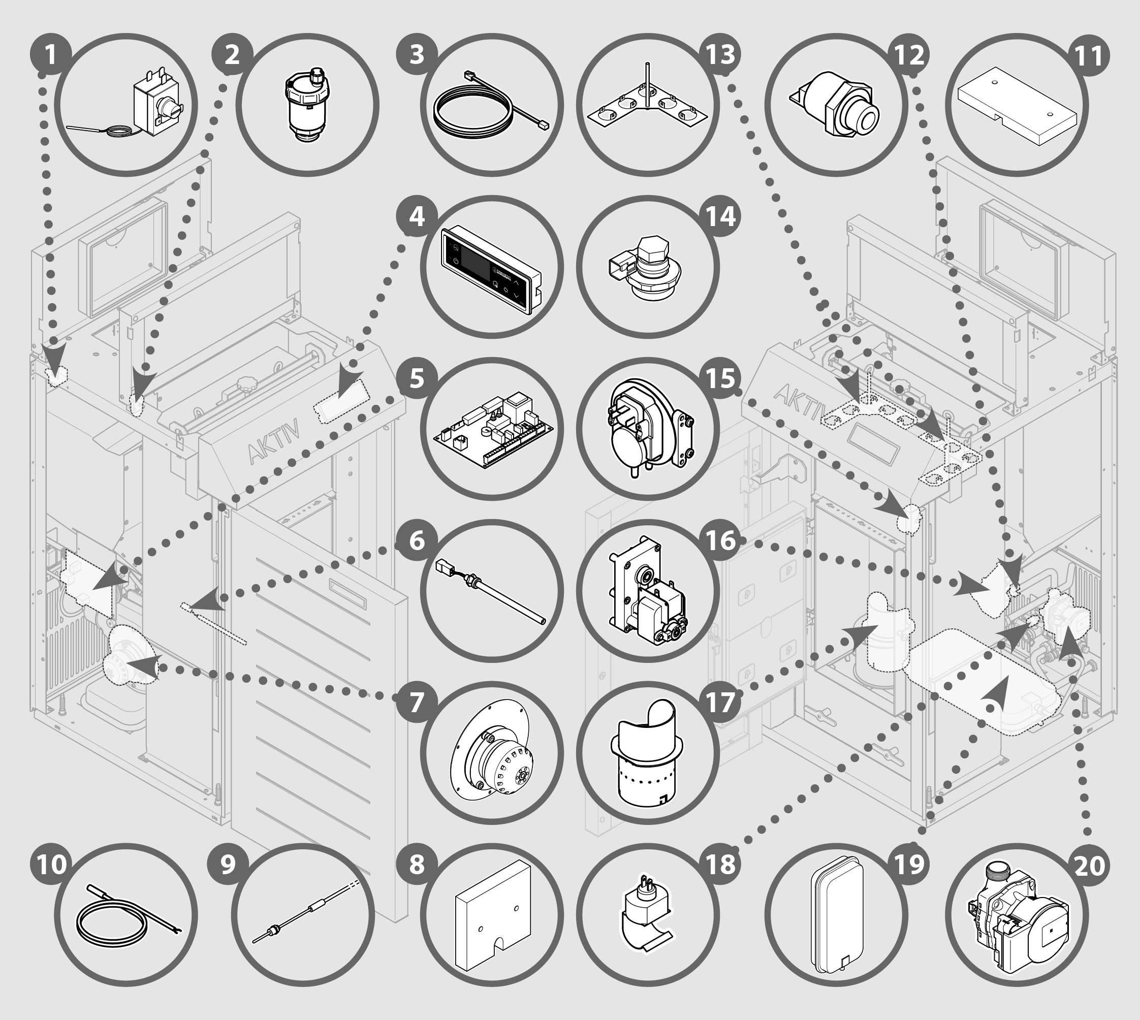 Vue éclatée AKTIV 28S - 7295040509