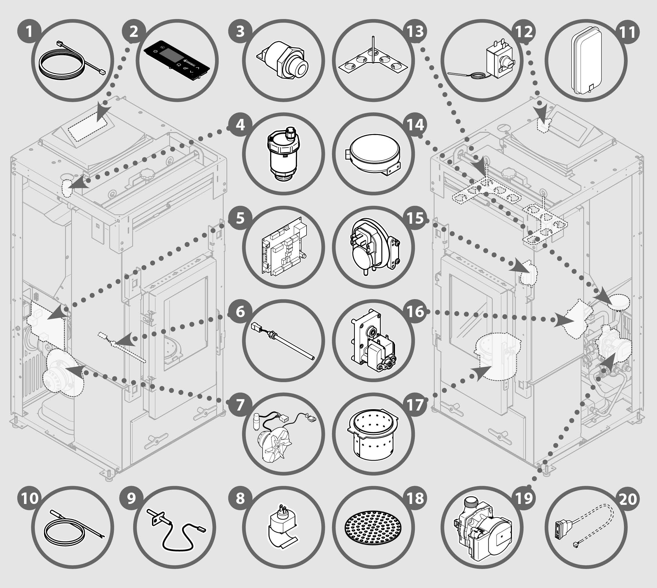 Vue éclatée AQ 21S - 7295044400