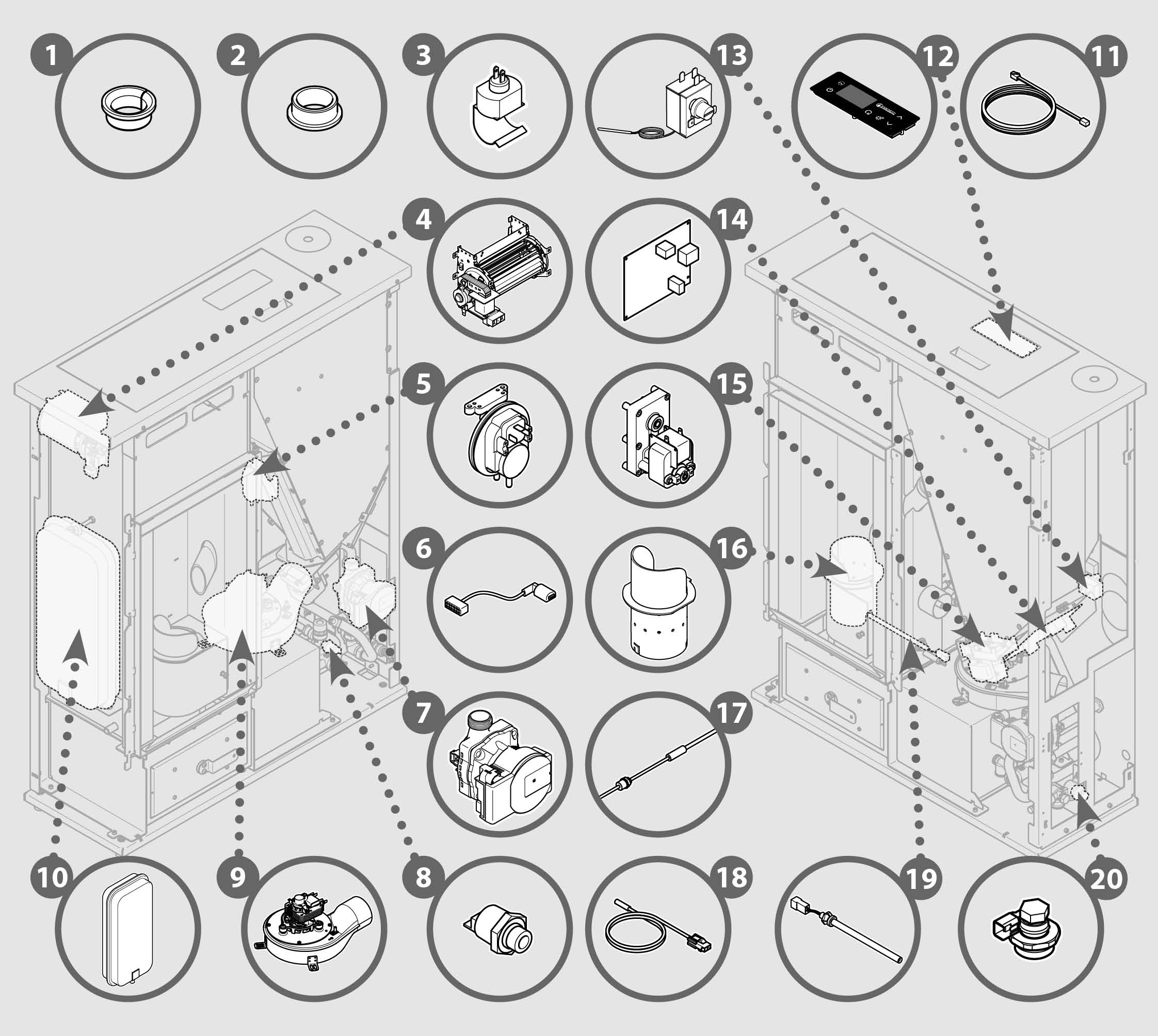 Vue éclatée AW22 EVO - 7296035100