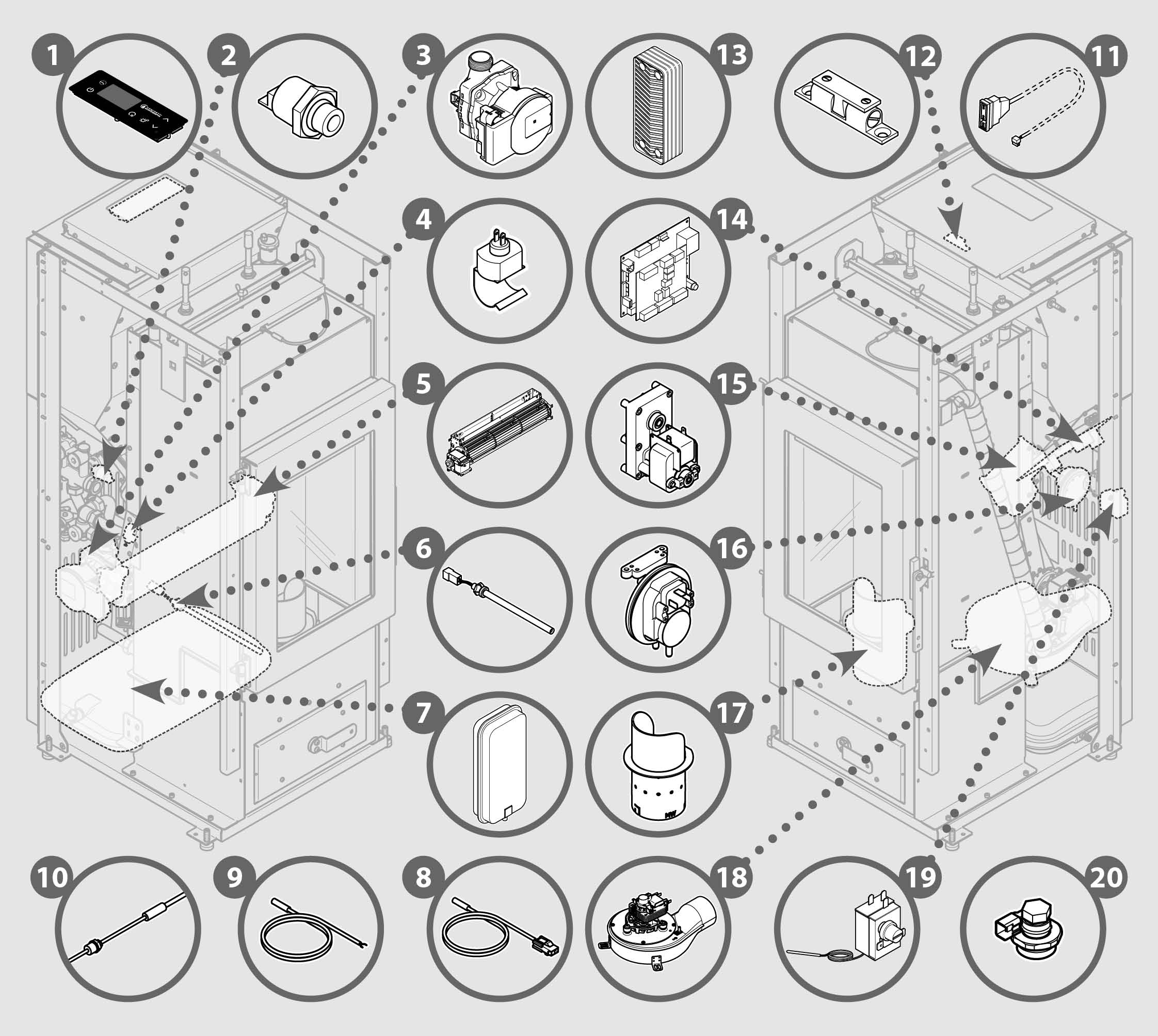 Vue éclatée MW14 - 7296037600