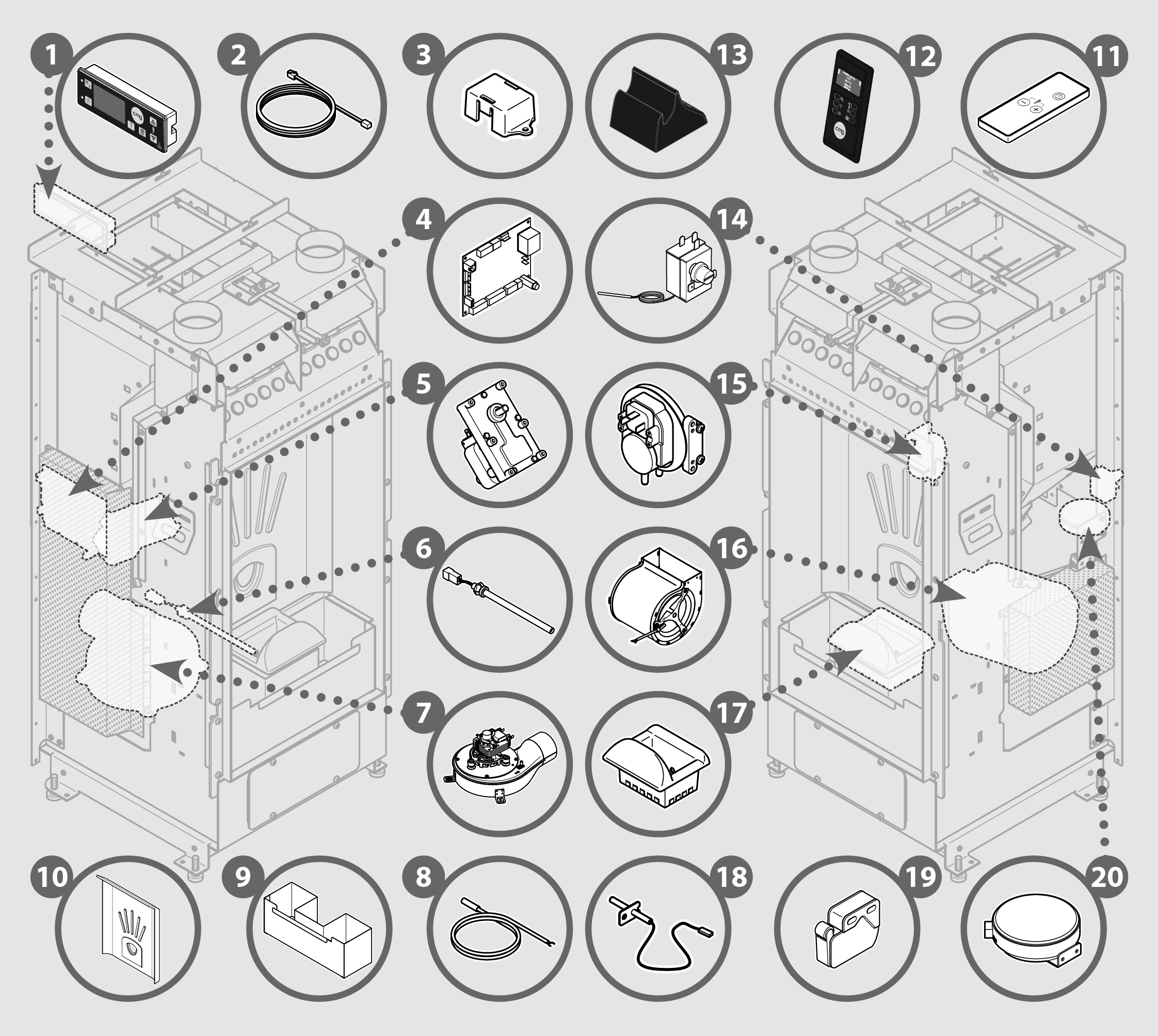 Vue éclatée INSIDE X9 - 7594019100C